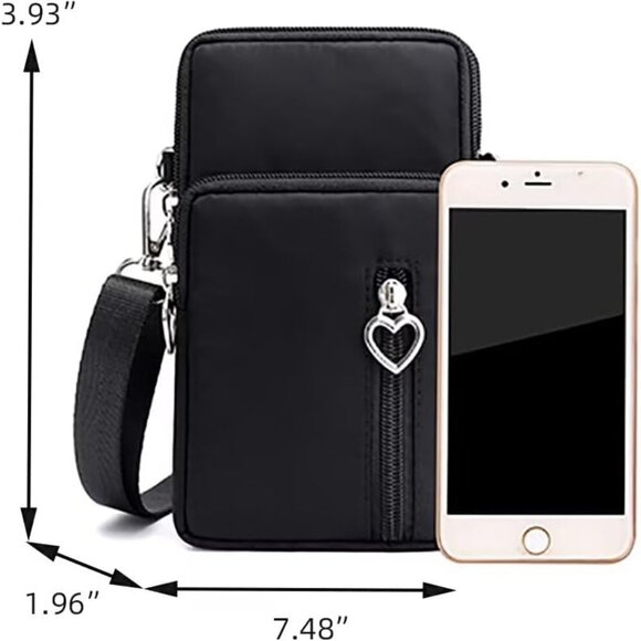 Cell Phone Bag Water Resistant Crossbody Purse Small Shoulder Wallet - Picture 7 of 7